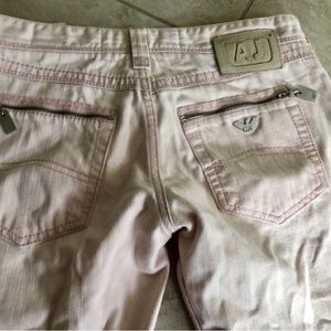 Armani Size 29 Pink Jeans with Zipper Pockets